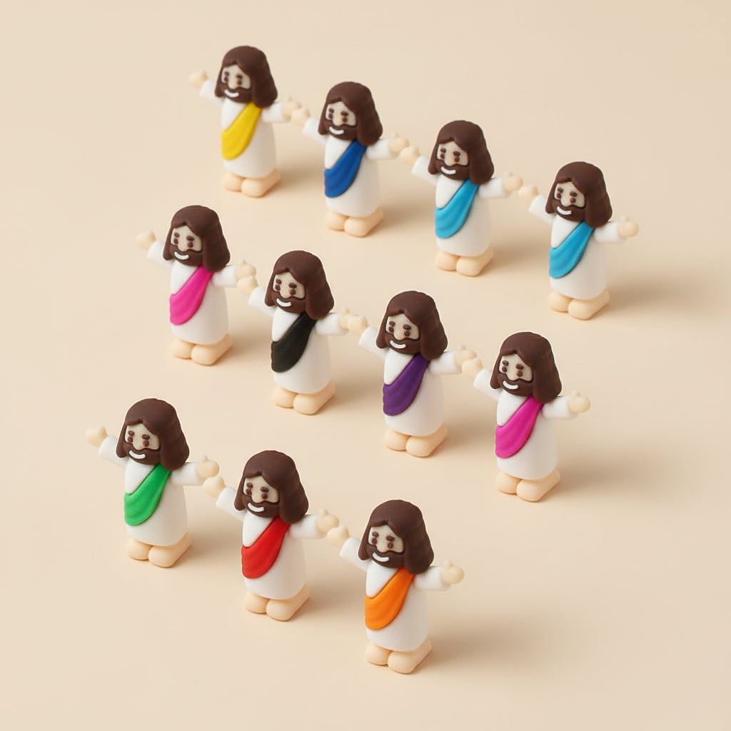 Um (01) Mini Jesus Miniatura Braços Levantados | Boneco Jesus Decoração Lembrancinha Religiosa Tiny Jesus