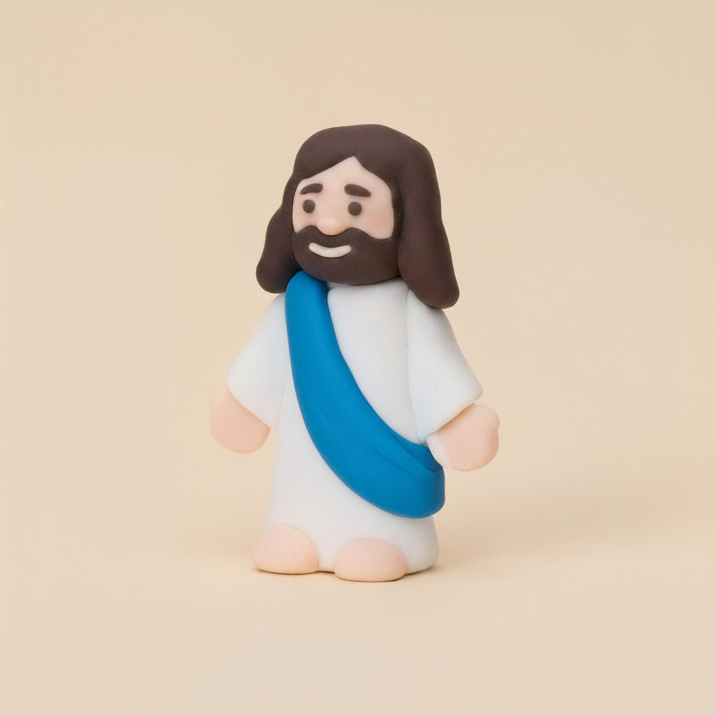 Um (01) Mini Jesus Miniatura Sem Escrita | Boneco Jesus Decoração Lembrancinha Religiosa Tiny Jesus