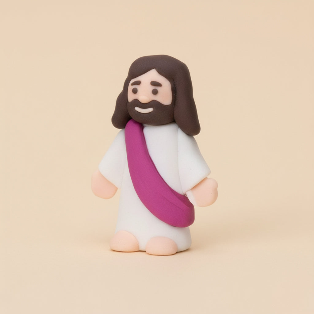 Um (01) Mini Jesus Miniatura Sem Escrita | Boneco Jesus Decoração Lembrancinha Religiosa Tiny Jesus