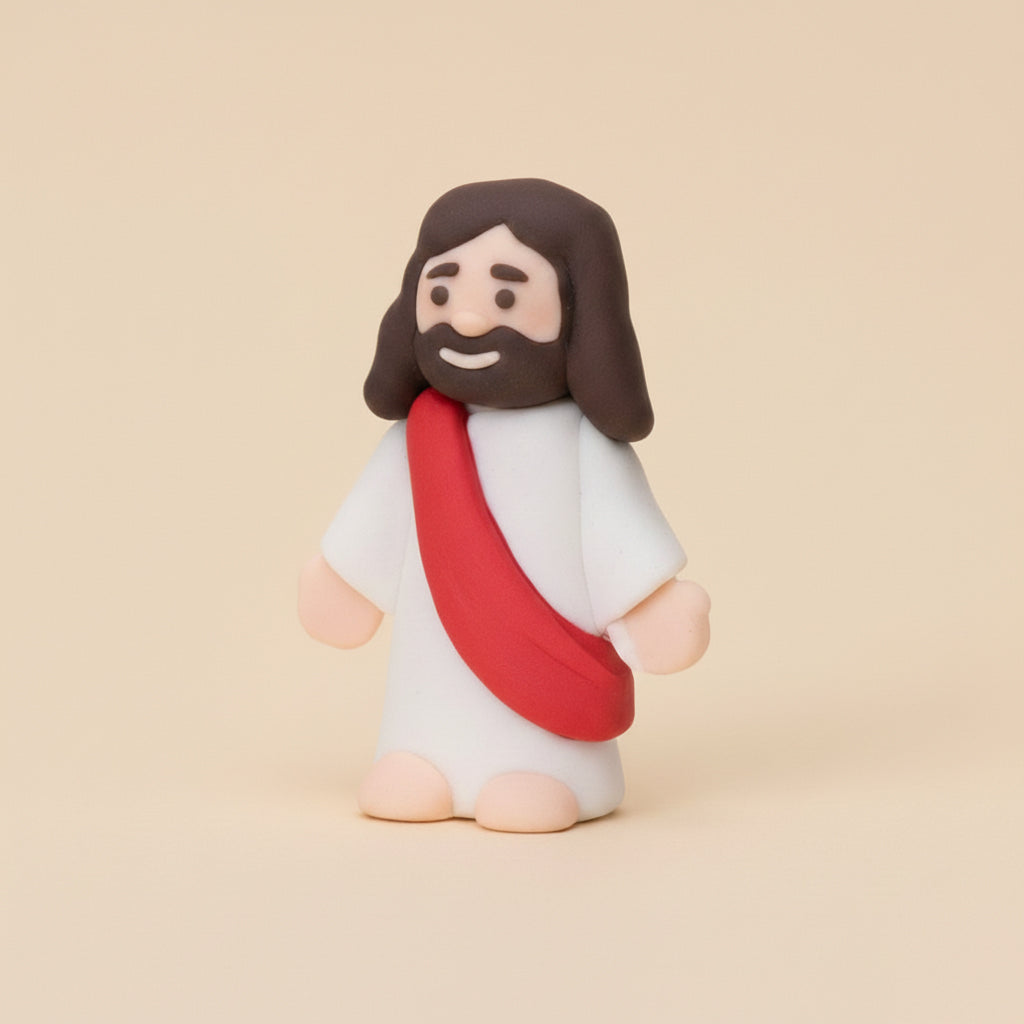 Um (01) Mini Jesus Miniatura Sem Escrita | Boneco Jesus Decoração Lembrancinha Religiosa Tiny Jesus