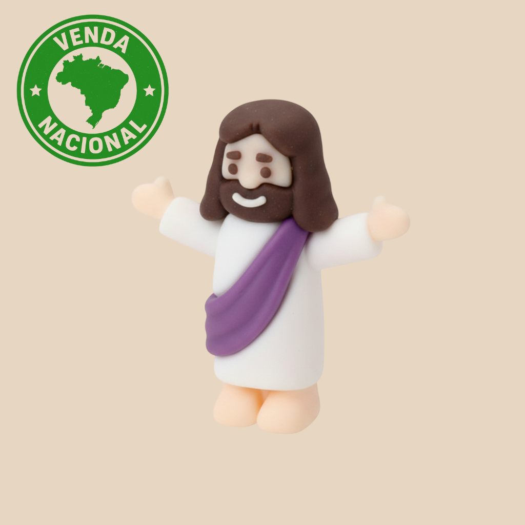 Um (01) Mini Jesus Miniatura Braços Levantados | Boneco Jesus Decoração Lembrancinha Religiosa Tiny Jesus