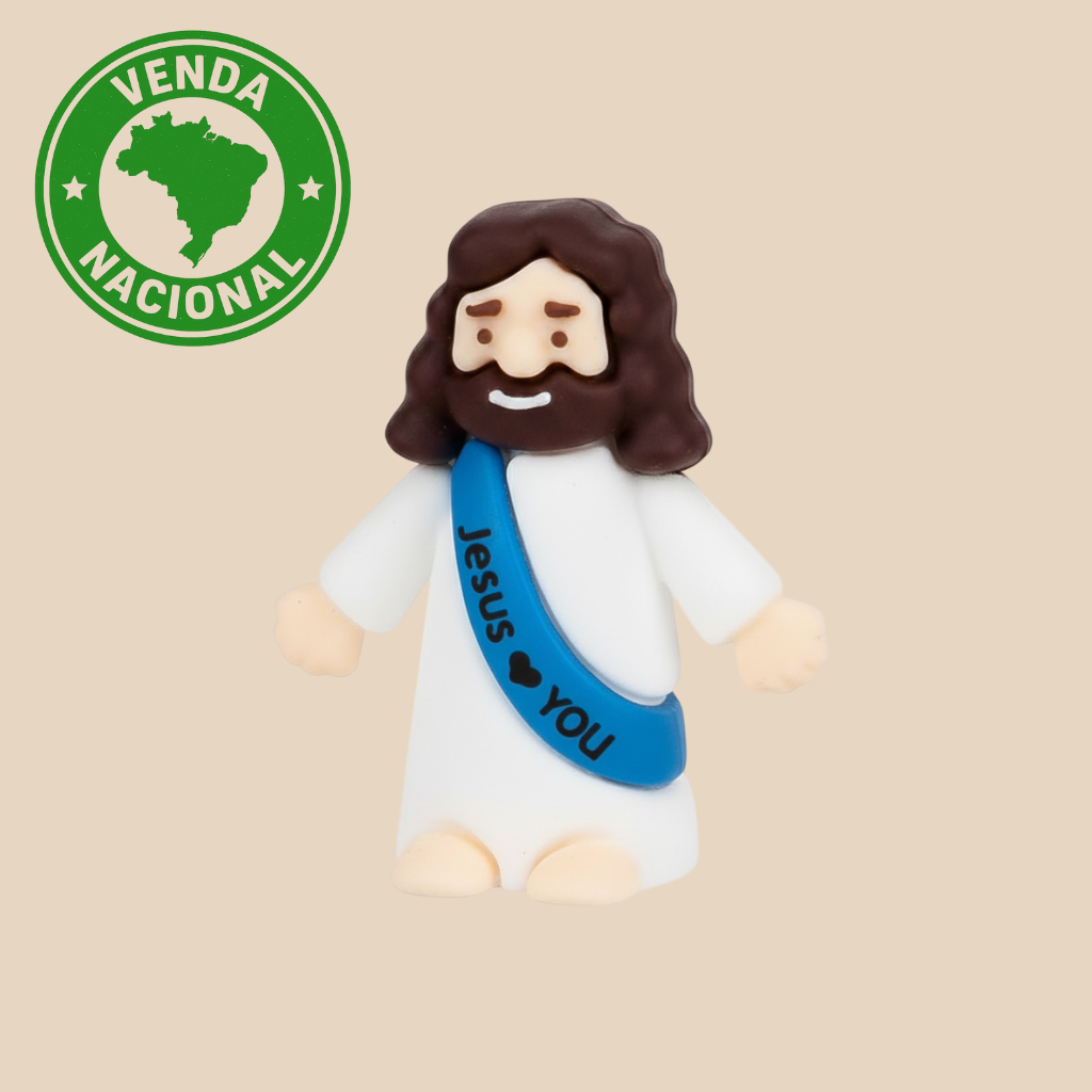 Um (01) Mini Jesus Miniatura Com Escrita | Boneco Jesus Decoração Lembrancinha Religiosa Tiny Jesus